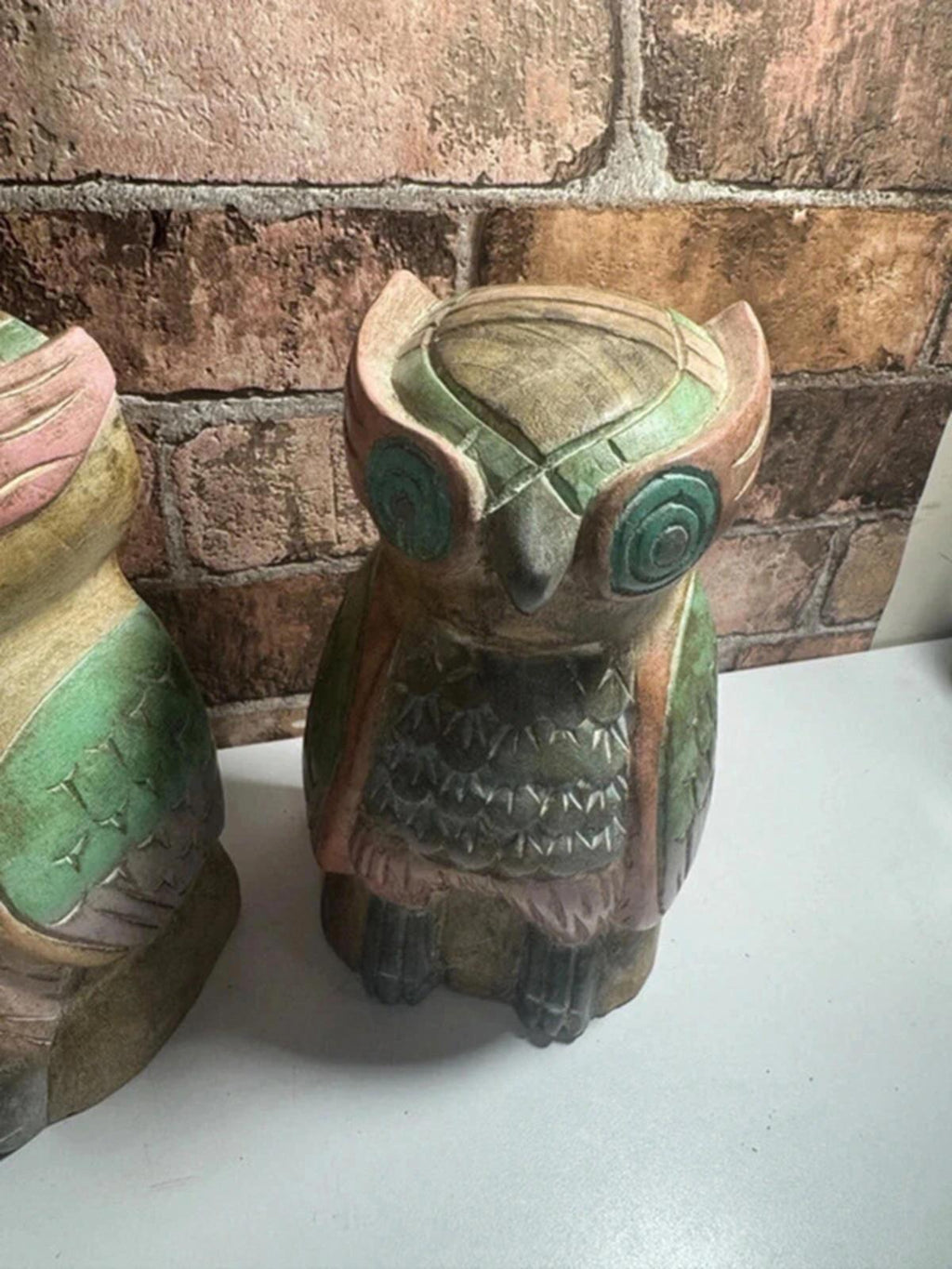 Wooden Vintage Owl Bookends