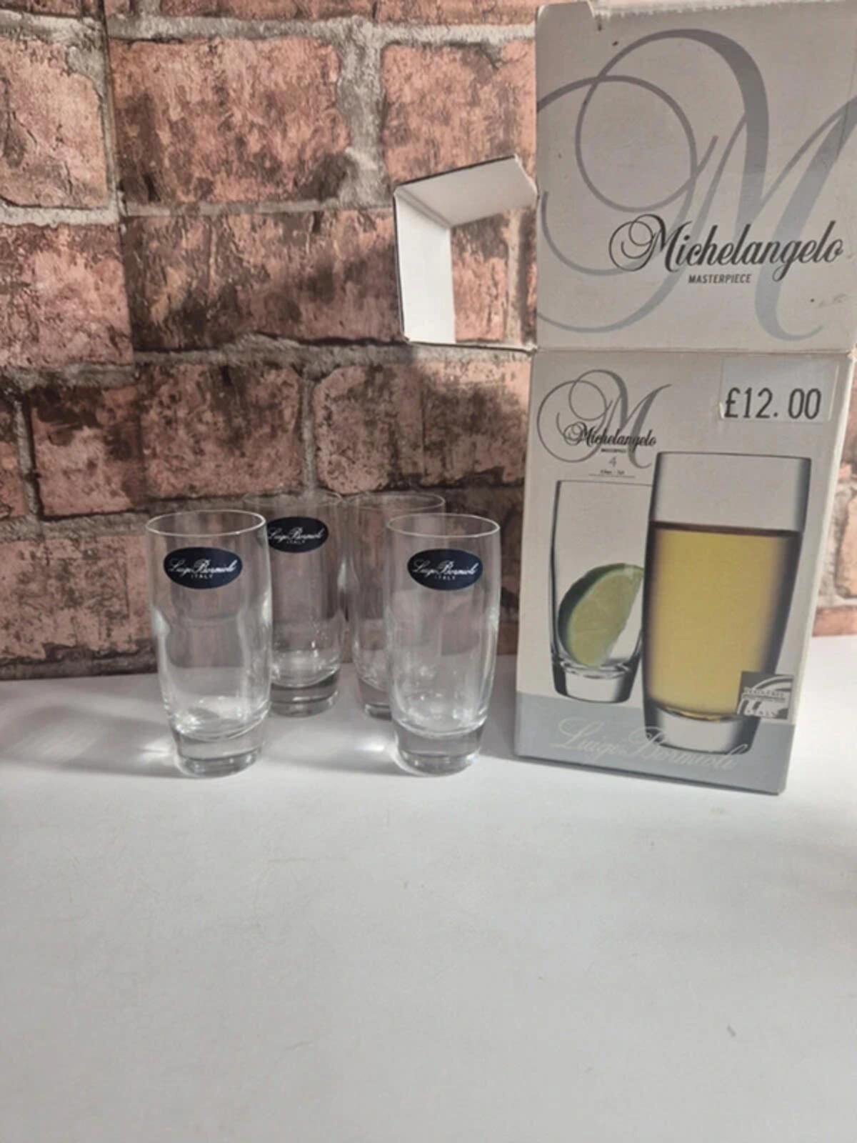 Luigi bormioli set of 4 glasses