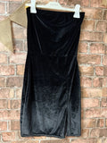 PLT Black Sleeveless Velour Dress - Size 8