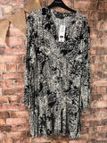F&F Black and White Paisley Print Dress - Size 20