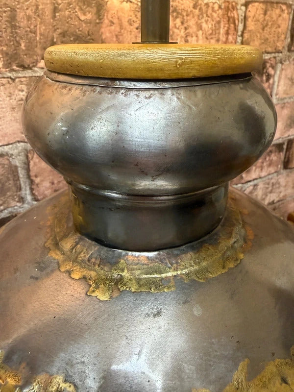 Antique Indian Metal with Brass Soldering Lamp