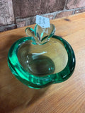 Vintage Apple Green Glass Bowl Ornament