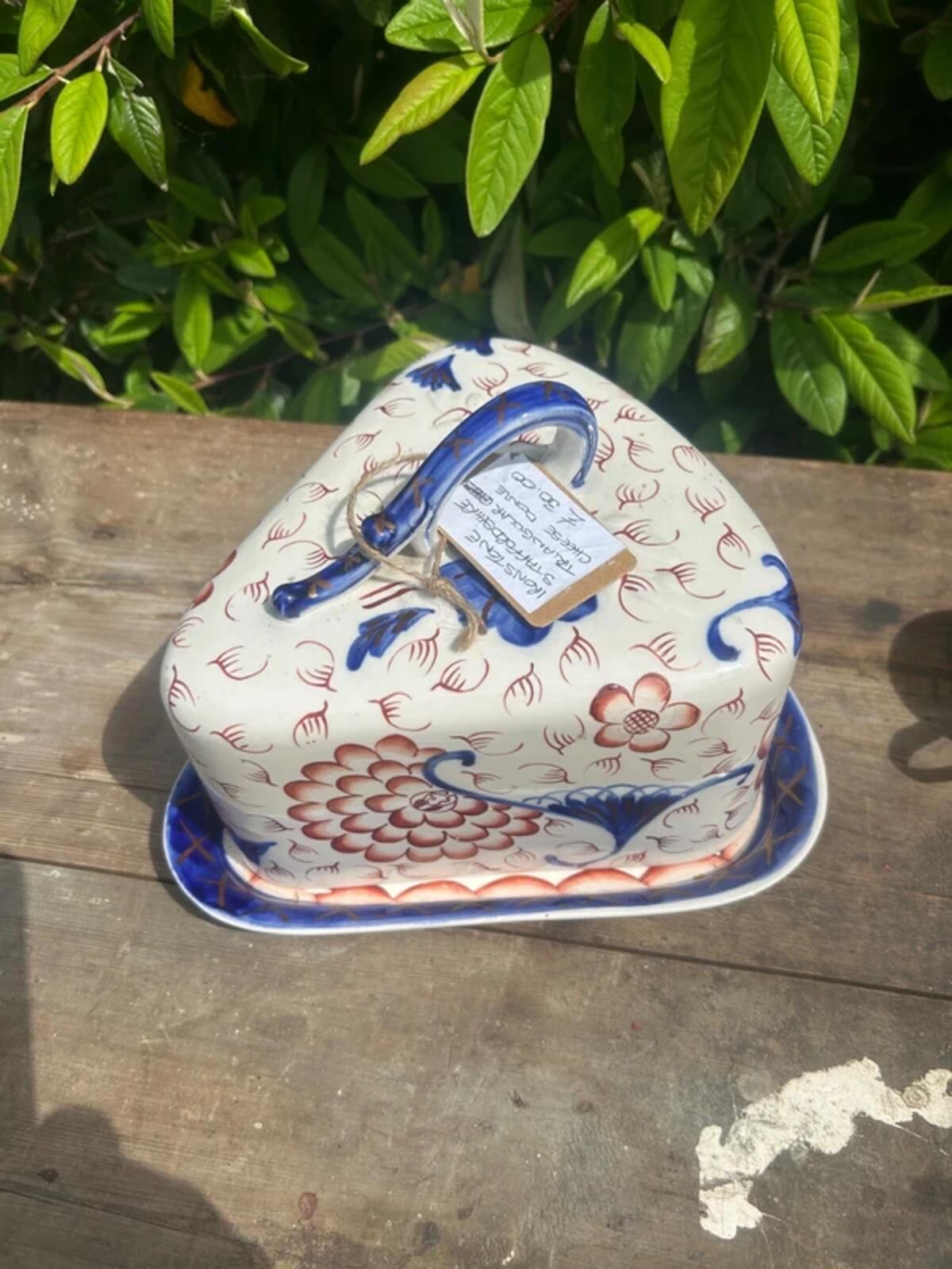 Vintage Ironstone Staffordshire Triangular Cheese Dish