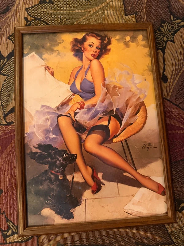 Gil Elvgren 1950’s Framed Pin Up Print