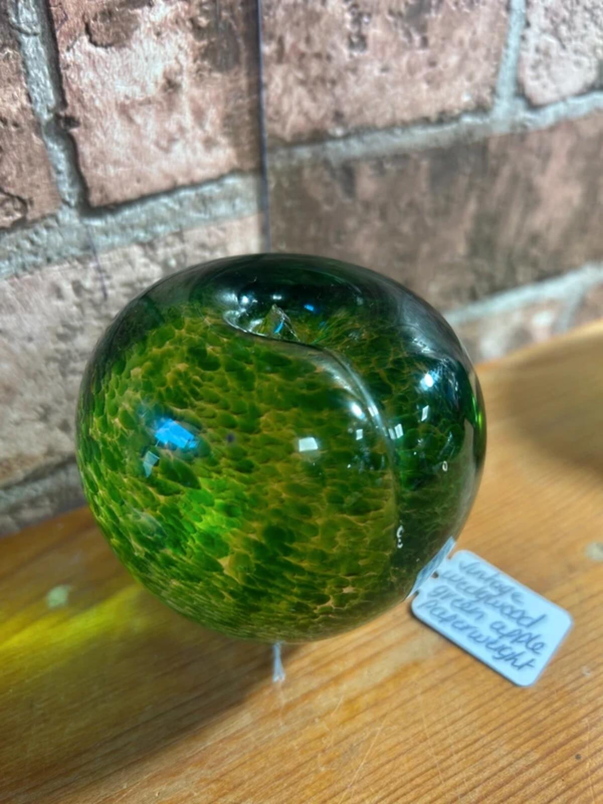 Vintage Wedgwood Green Apple Paperweight