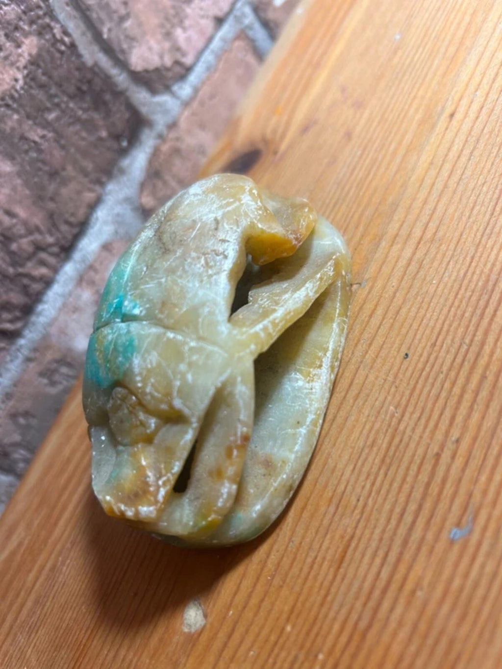Carved Scarab Ornament