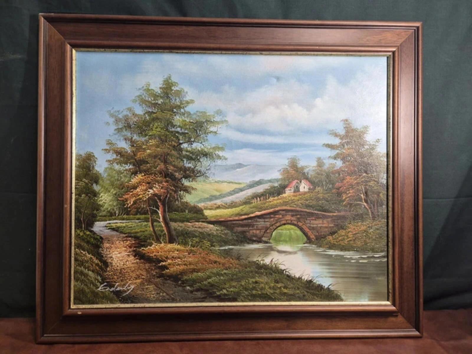 'Enderby' Acrylic Framed Landscape Painting