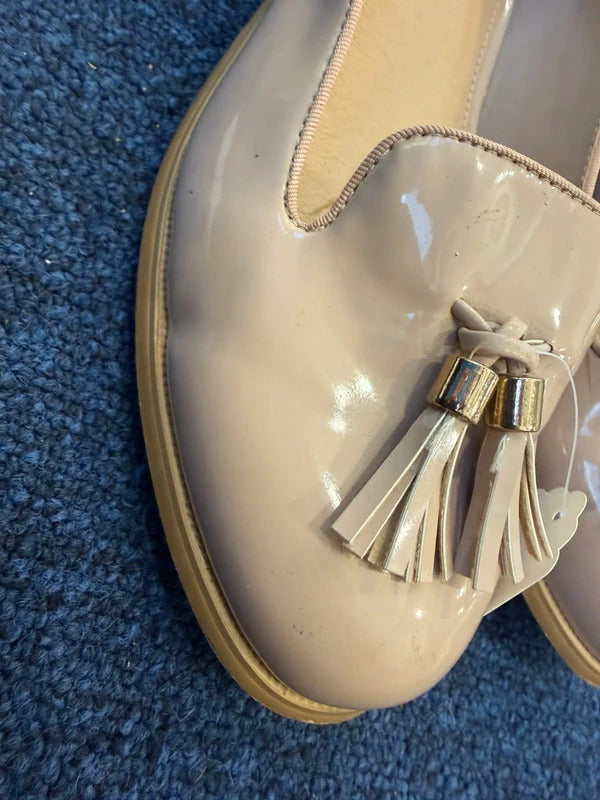 Miss KG Beige Tassle Shoes - Size 7 UK