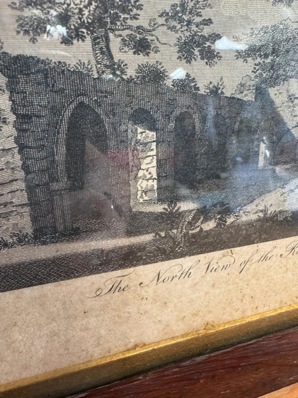 St Augustine's Abbey Print in Antique Oak Frame