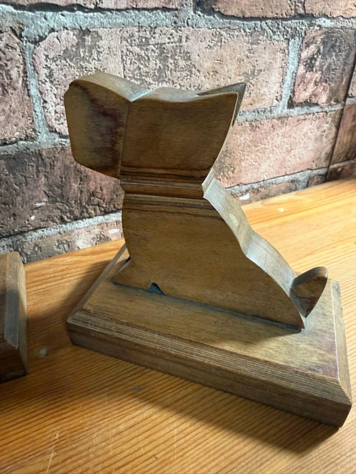 Scotty Dog Wooden Book Ends