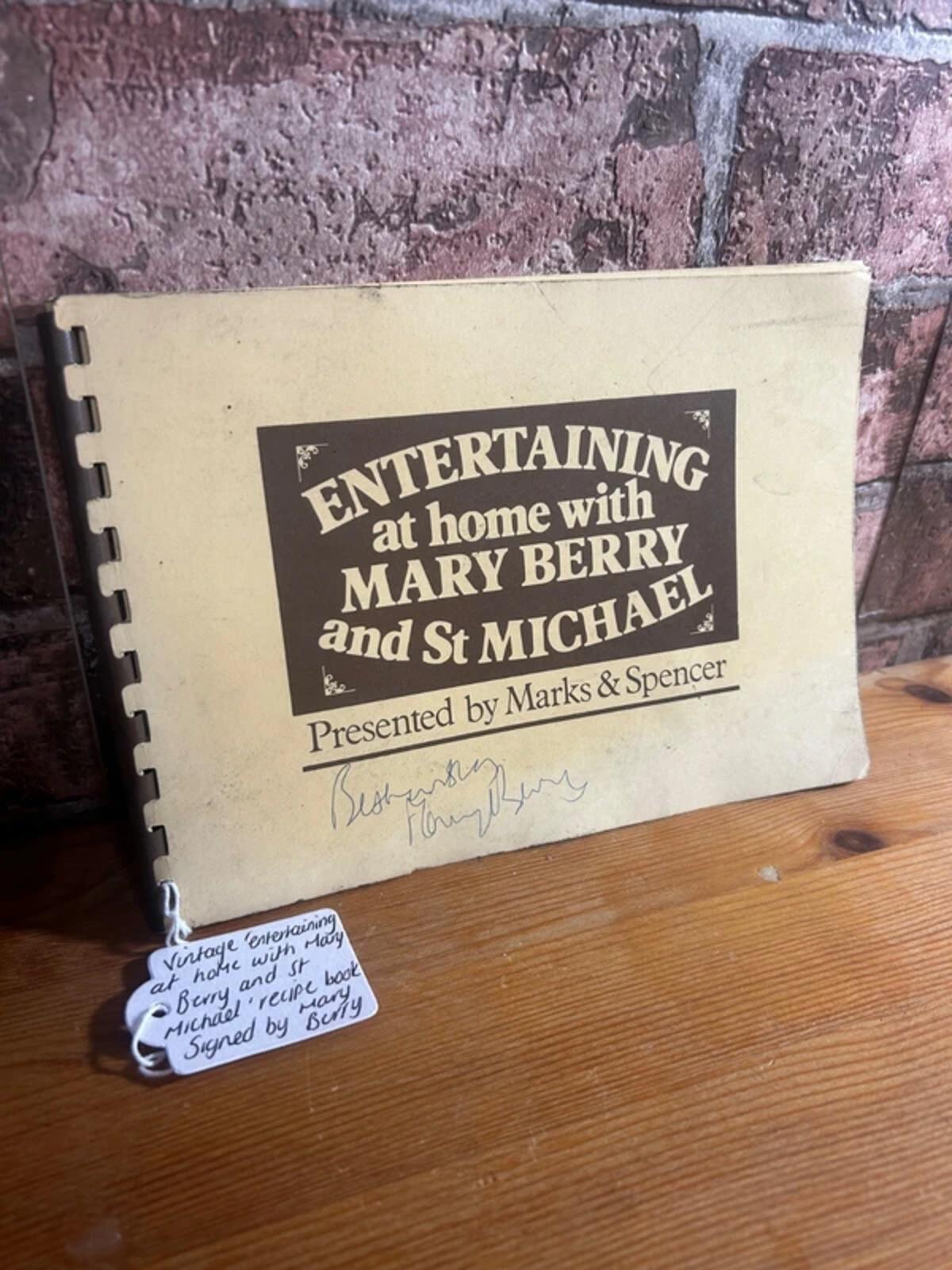 Entertaining at home with Mary Berry and St Michael - Signed Mary Berry book