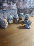 Vintage Ceramic Teddy Bears x 6