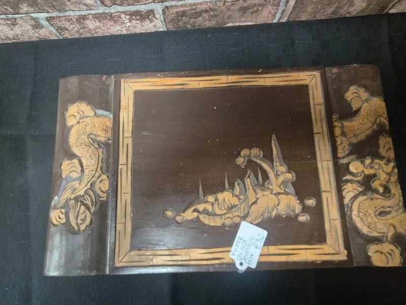 Vintage carved chinese jewellery box