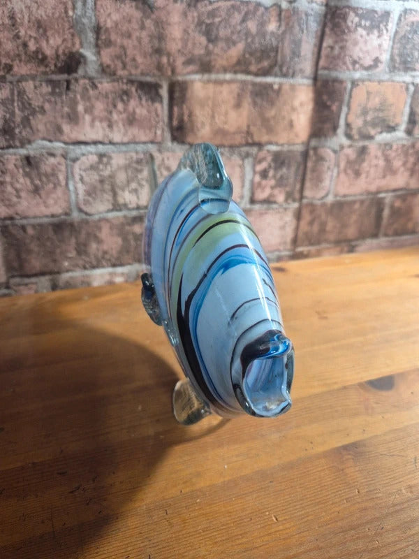 Vintage large handblown glass fish
