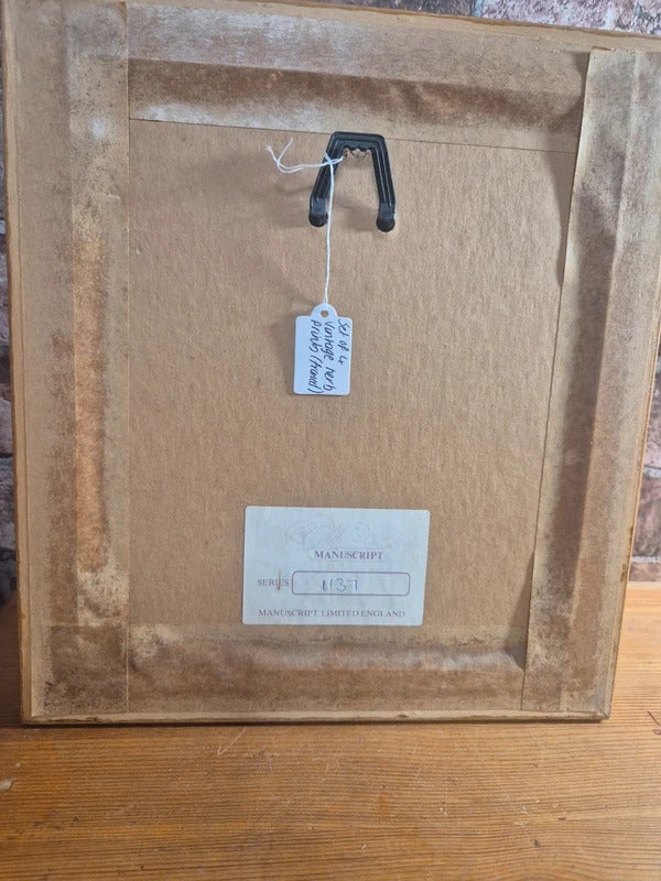 set of 4 vintage herb prints