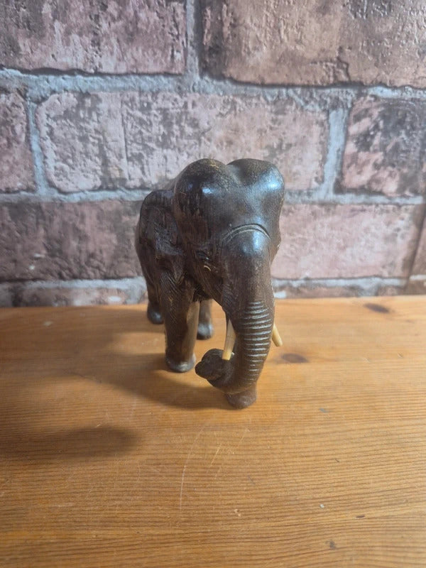 Hand carved wooden elephant