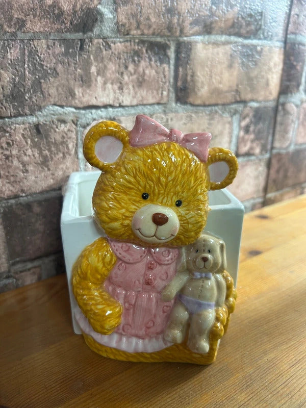 Teddy Bear Ceramic Pot