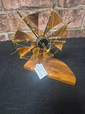 hand carved wooden windmill