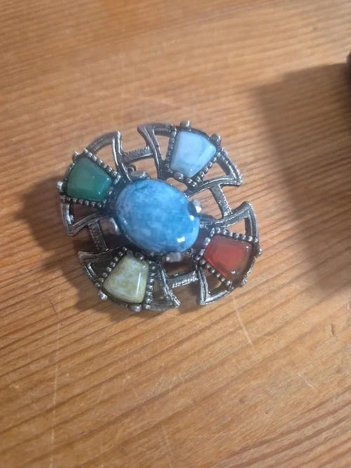 Celtic gem brooch