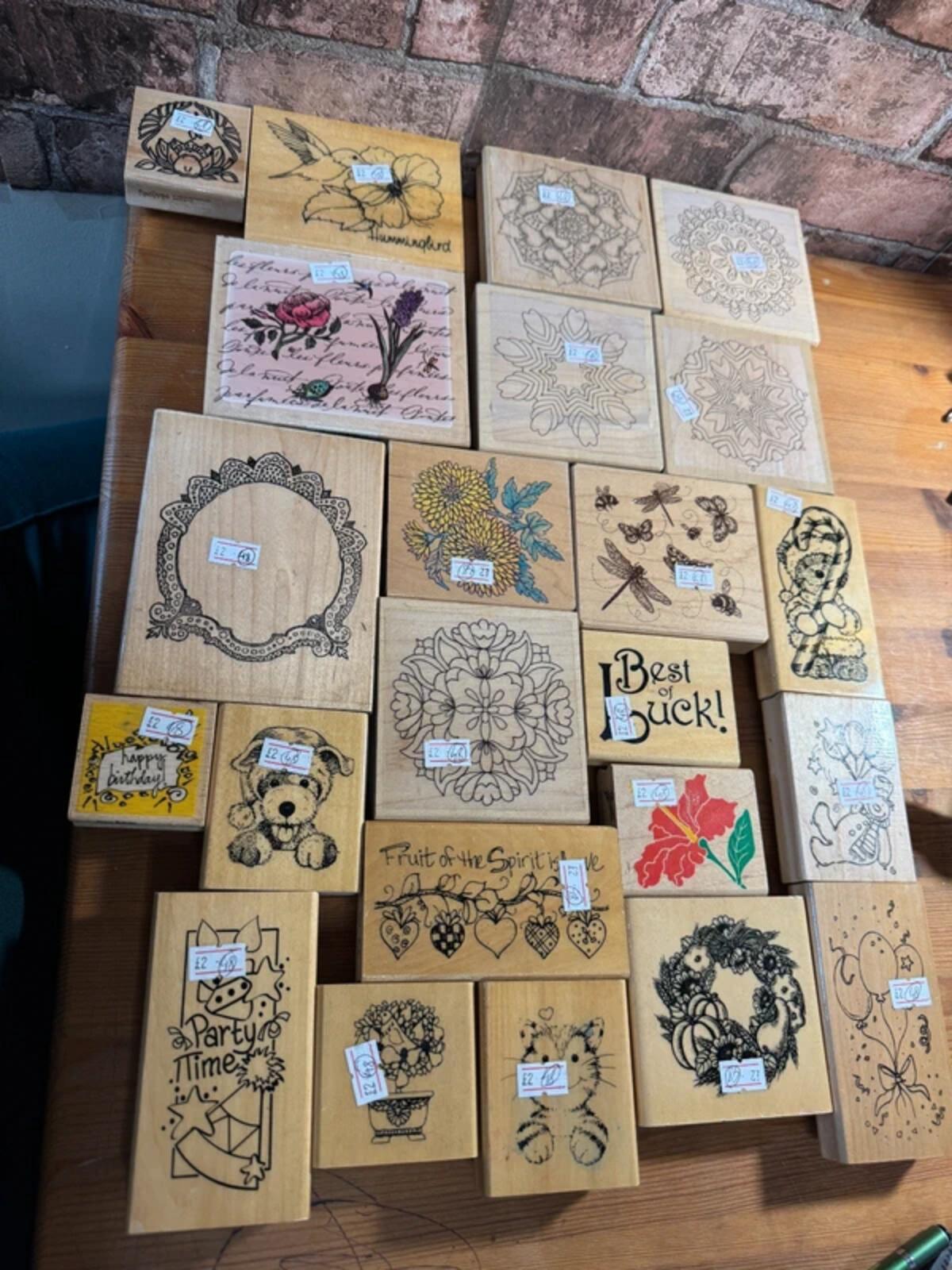 Large Bundle of Vintage Craft Stamps