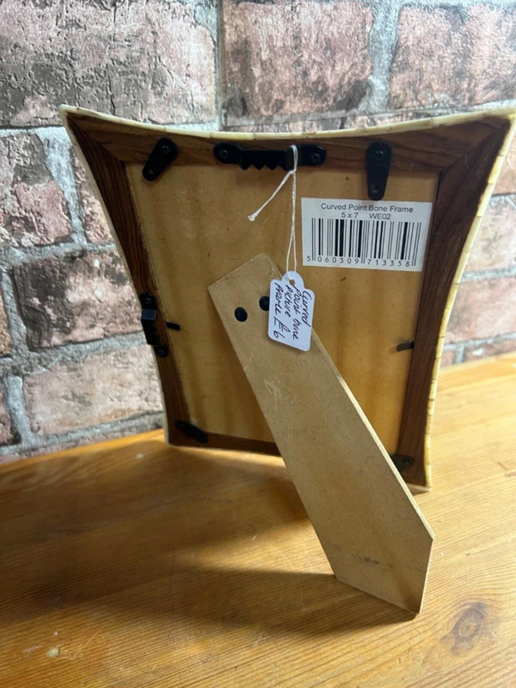 Curved Point Bone Picture Frame