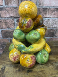 Vintage Ceramic Majolica Fruit Stack