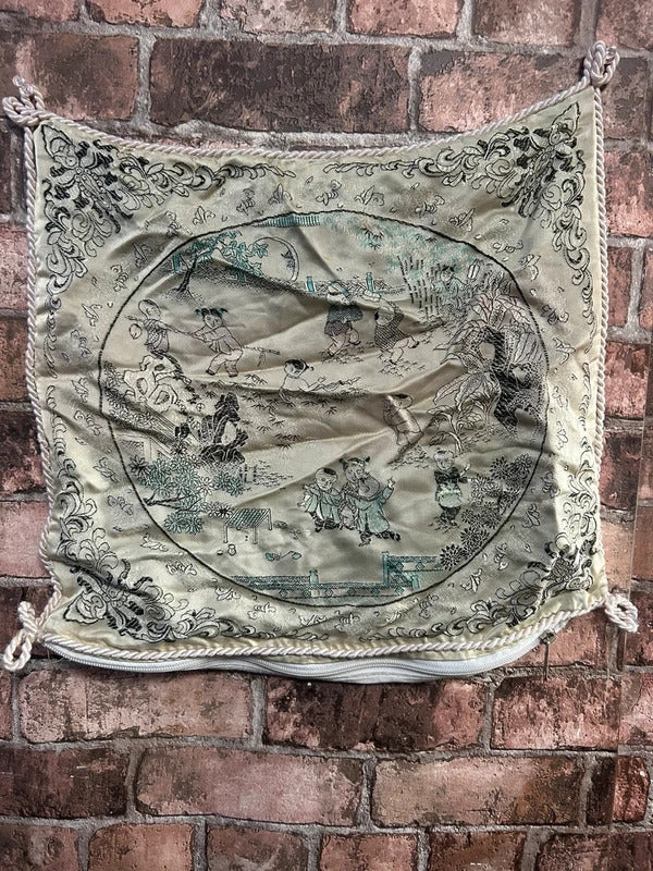 Vintage Chinese Silk Pillow Case