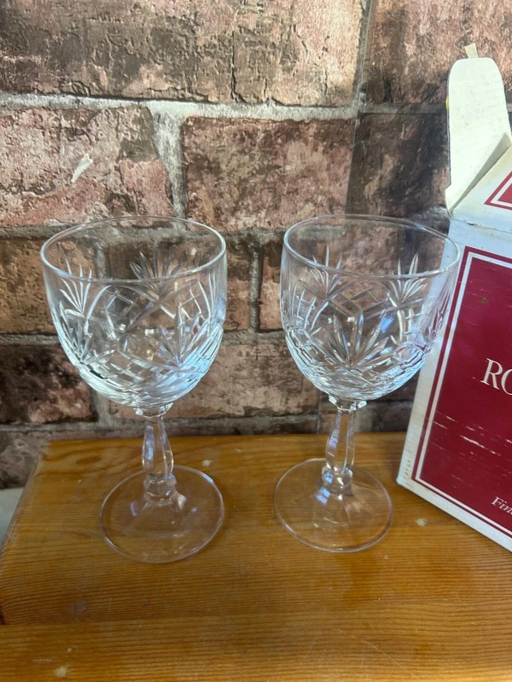 Pair of Boxed Royal Albert Crystal Glasses