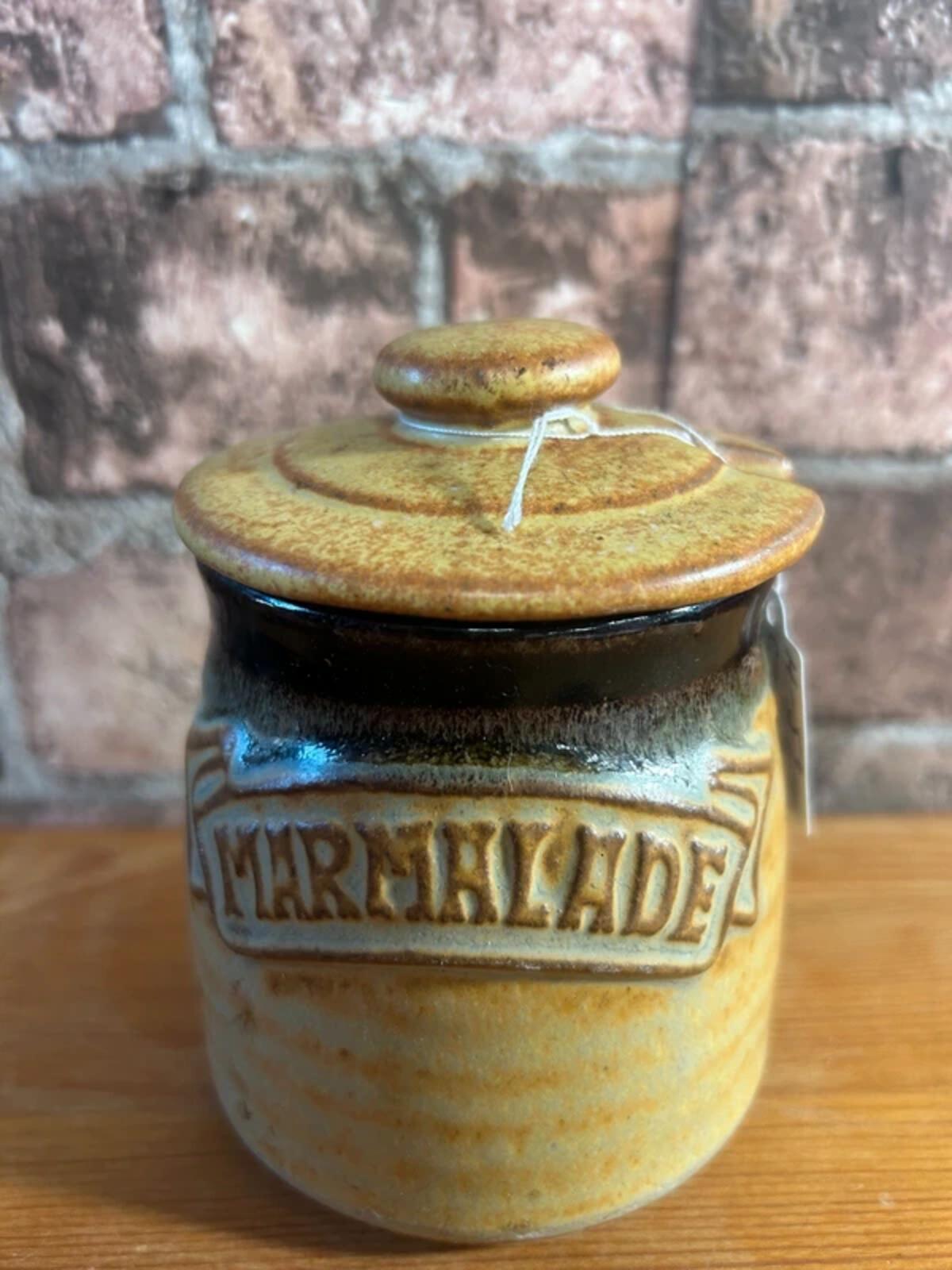 Vintage Stoneware Pottery Marmalade Jar