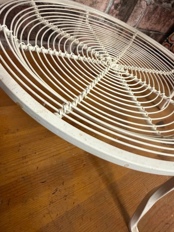 Metal Cream Two Tier Storage Stand