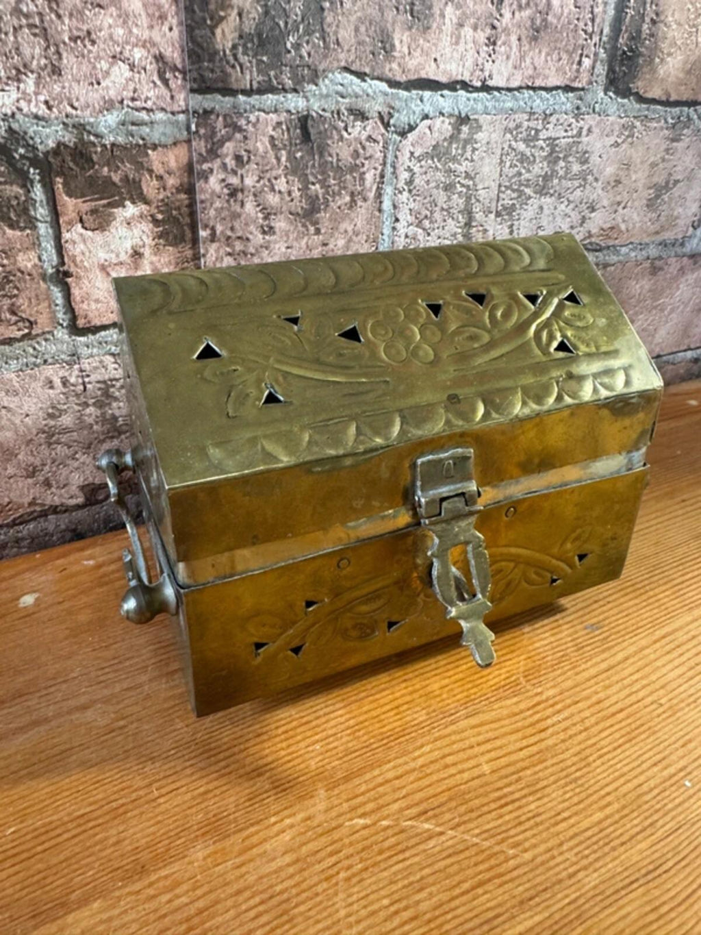 Vintage Brass Trinket Box