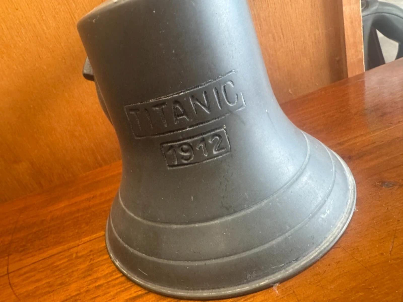Vintage Decorative Cast Metal Titanic 1912 Wall Bell