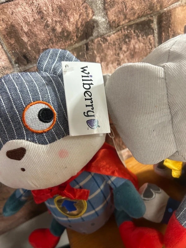 Pair of Wilberry Super Hero Teddy Plushies