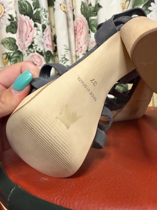 Carvela grey heels - size 4