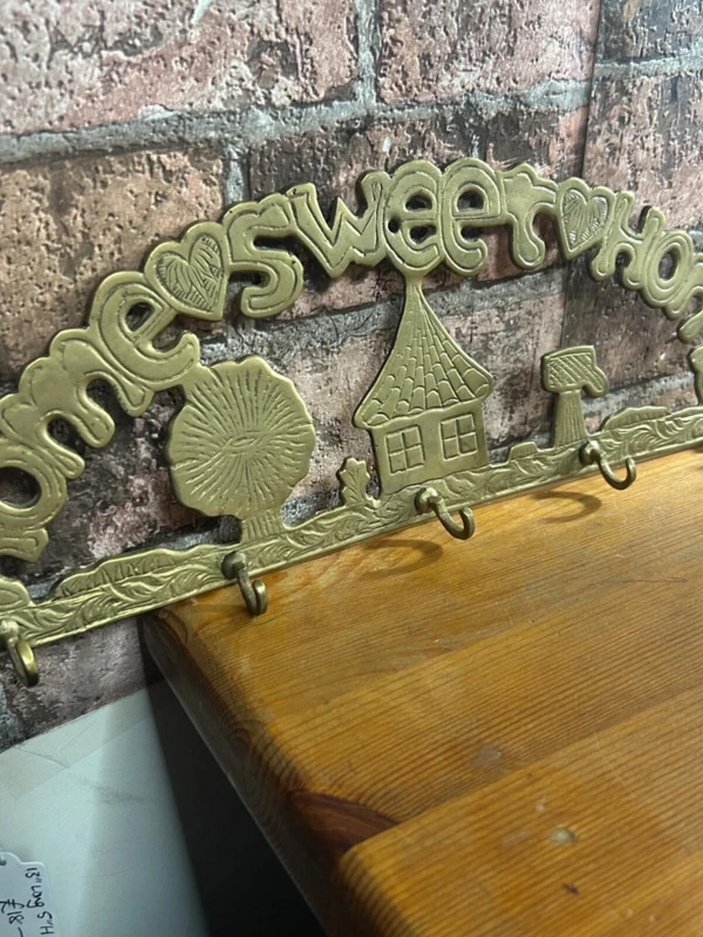 Vintage Home Sweet Home Brass