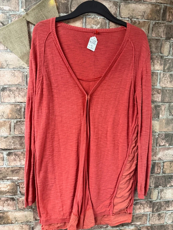 Miss Captain Coral Cotton Cardigan - Size 14