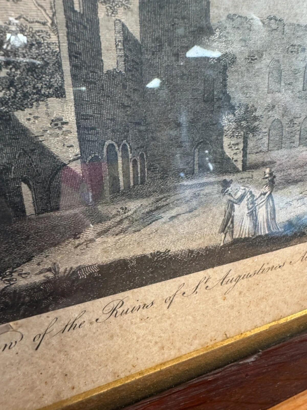St Augustine's Abbey Print in Antique Oak Frame