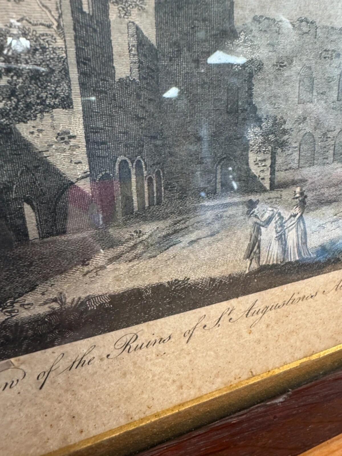 St Augustine's Abbey Print in Antique Oak Frame