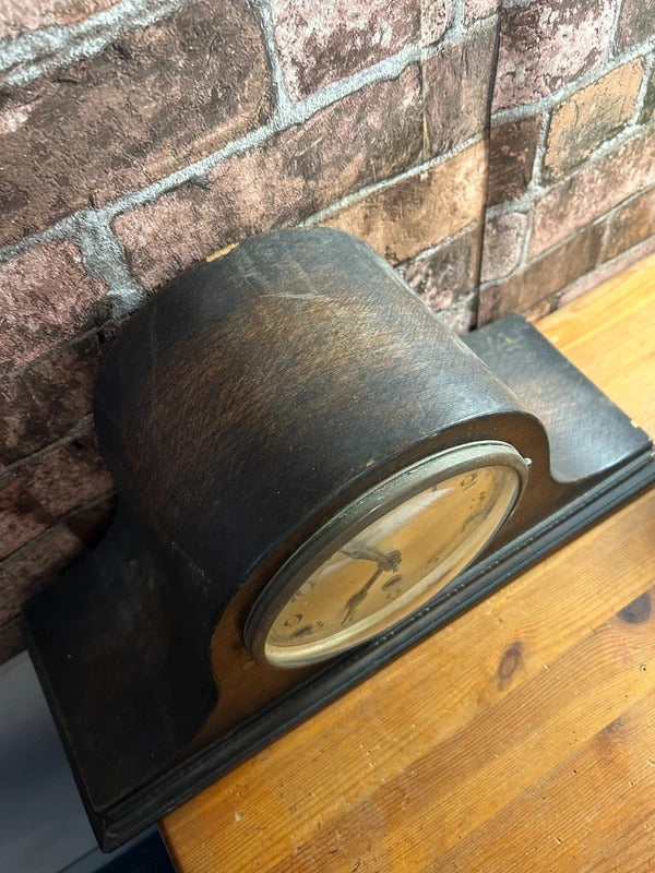 Antique Wooden Cased Mantle Clock
