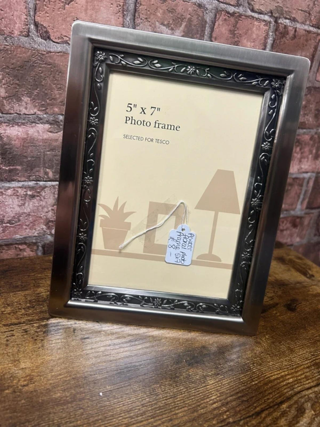 Pewter Floral Photo Frame