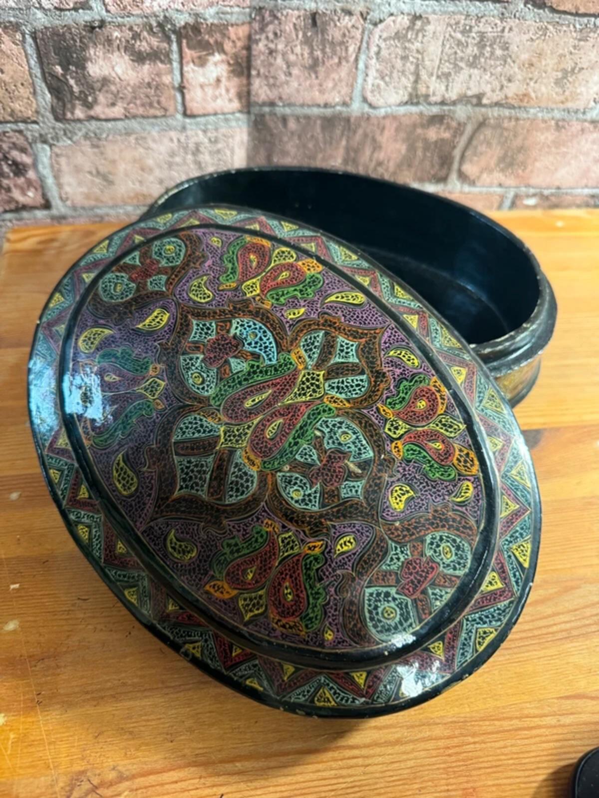 Vintage Patterned Wooden Box