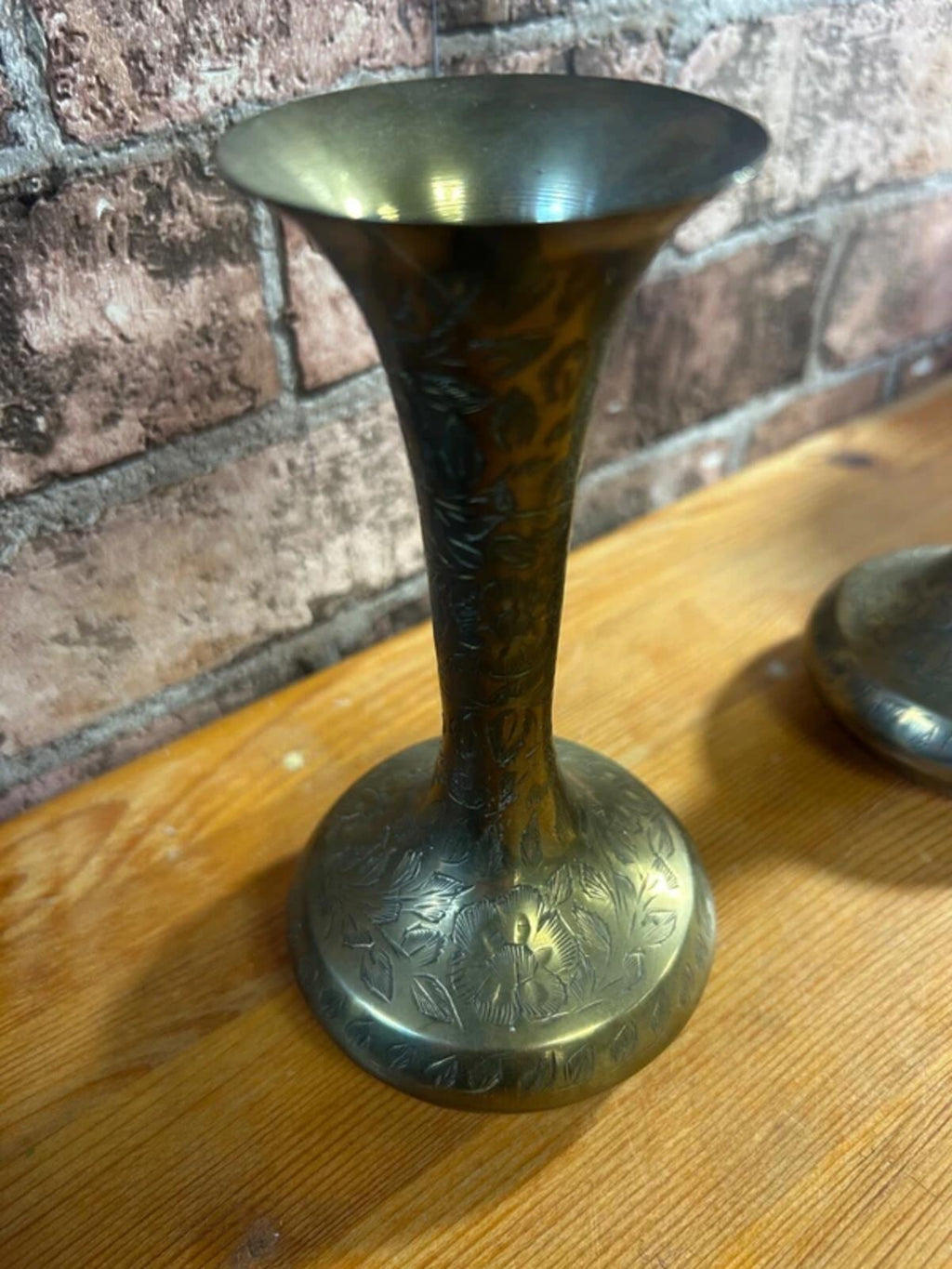 Pair of Indian Brass Vases
