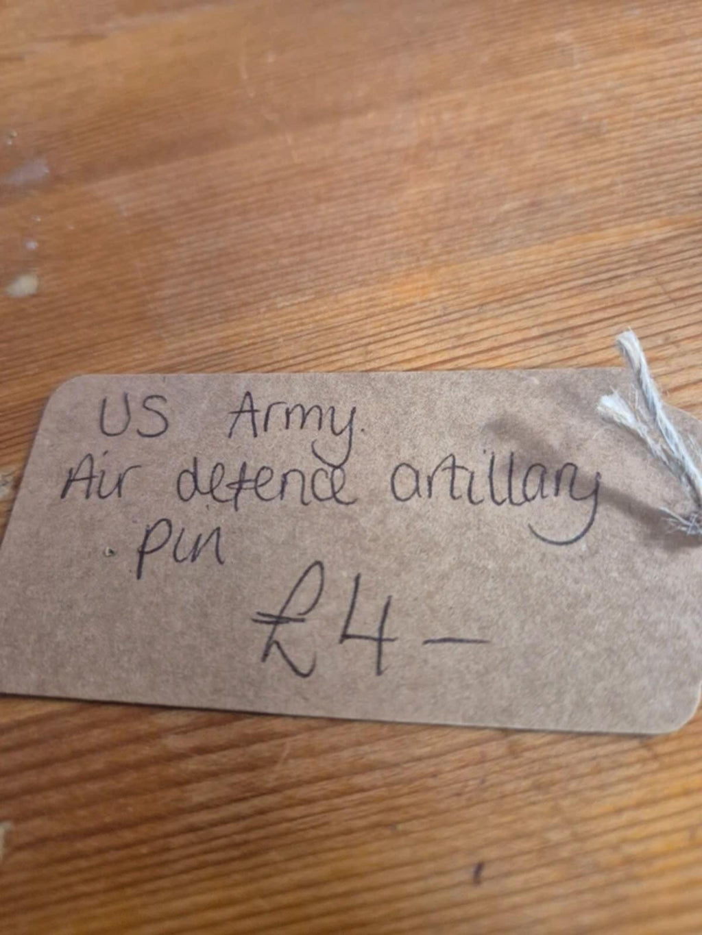 US Army air defence artillary pin