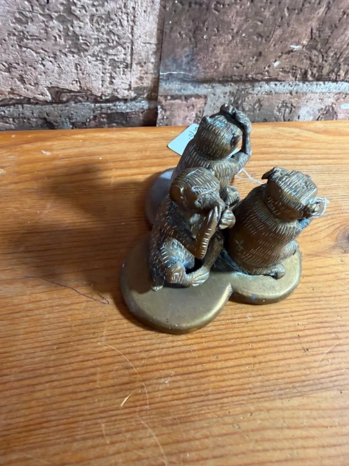 Antique Brass ThreeWise Monkeys