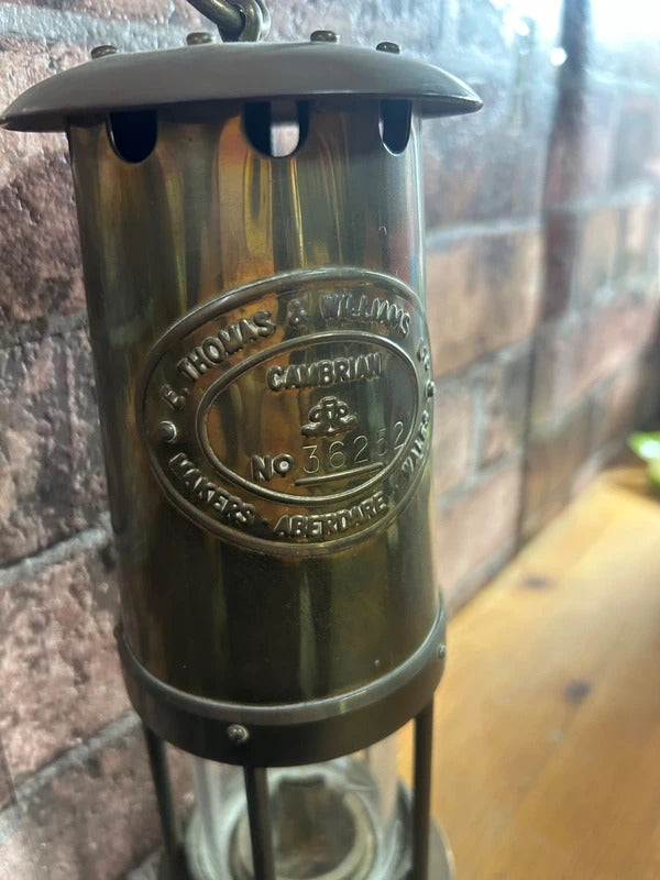E.Thomas and Williams Cambrian Brass Miners Lamp