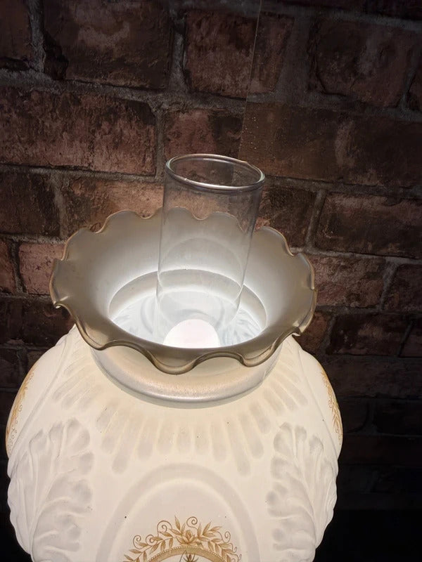 Brass Vintage Oil Lamp with Plug