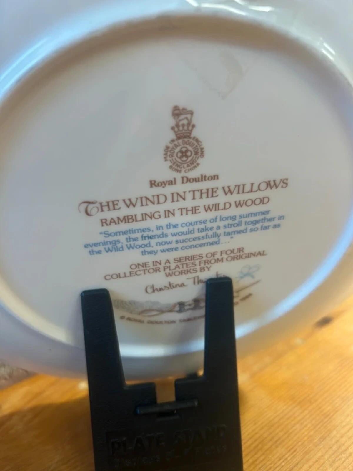Royal Doulton Wind in The Willows Plate