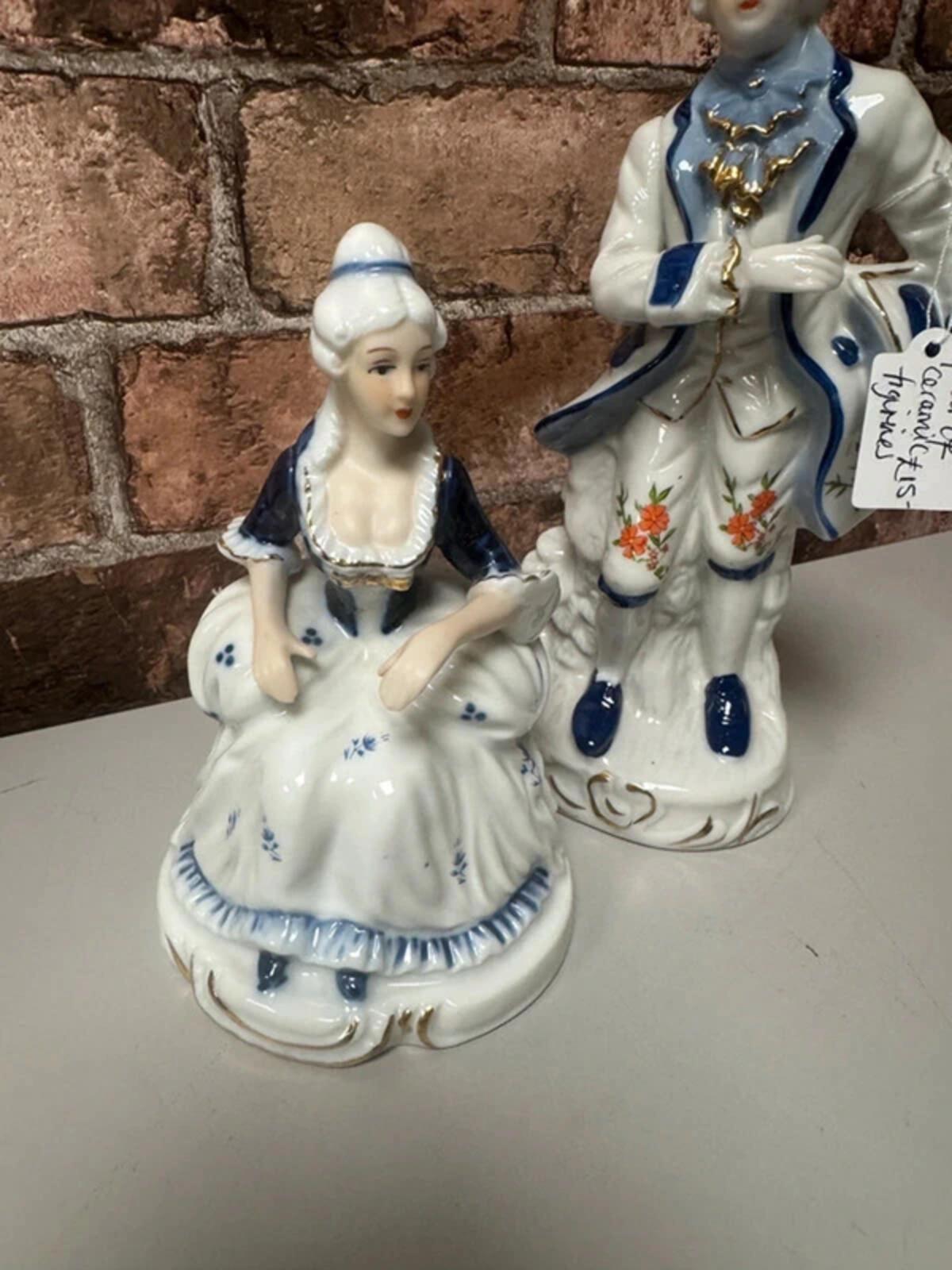 Pair of Ceramic Vintage Figurines