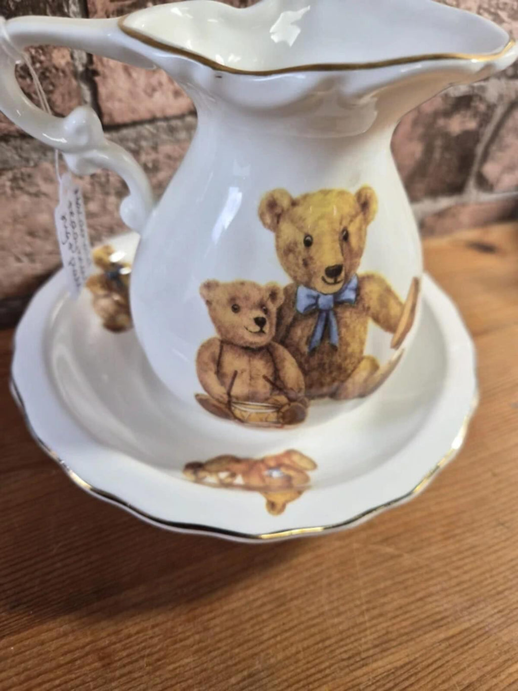 Macdonald Vintage Ceramic Teddy Bear Jug and Plate