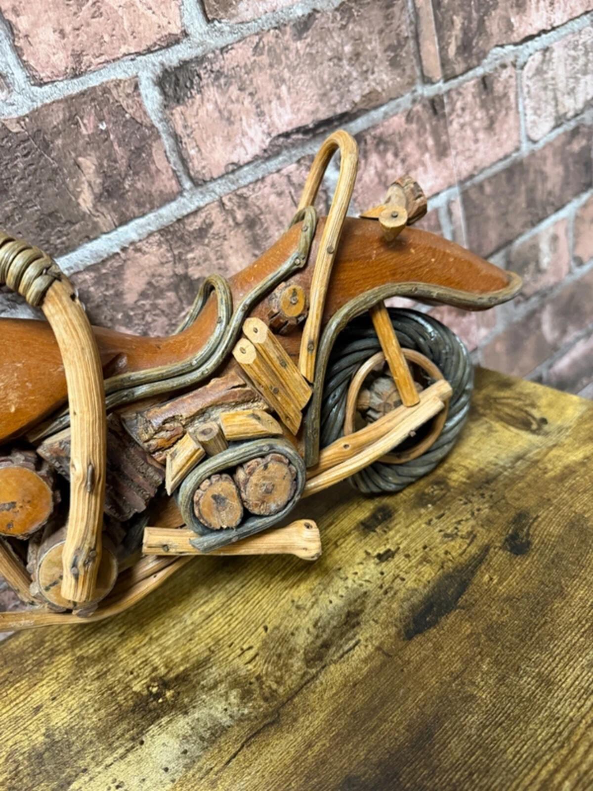 Wooden/Wicker Motorcycle
